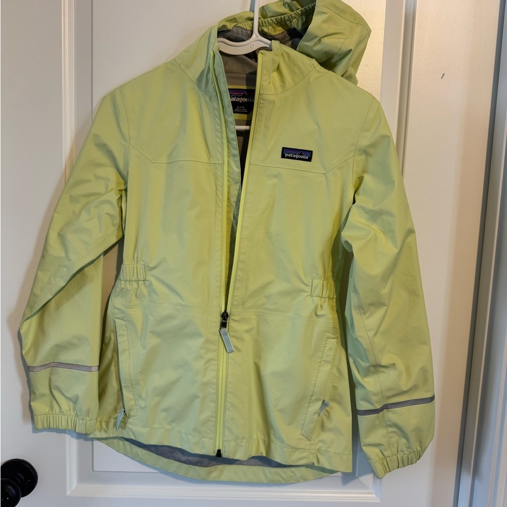 Patagonia Yellow Raincoat Waterproof Hooded Jacket